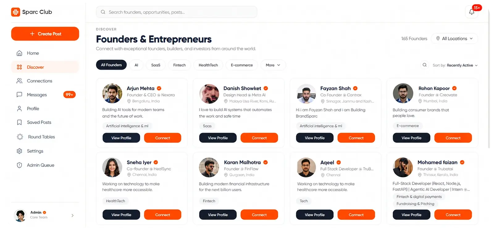 Sparc Club Web App
